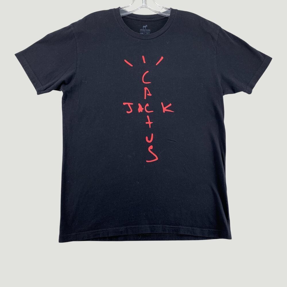 Travis Scott Cactus Jack Graphic Tee Black Streetwear Rap Merch Medium